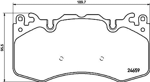 BREMBO P44023 Brembo P44023 Low-Met Alloy Steel Front Disc Brake Pad Set LAND ROVER OE# LR064181