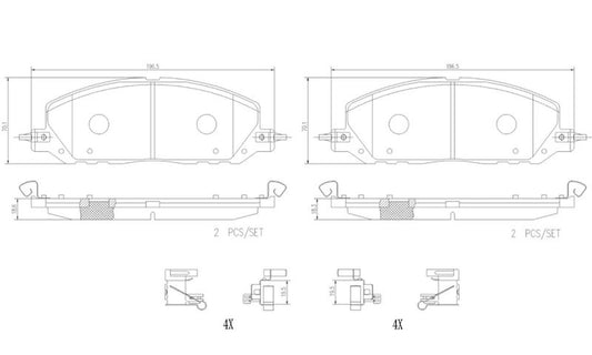 BREMBO P24243 Brembo P24243 BRAKE PAD