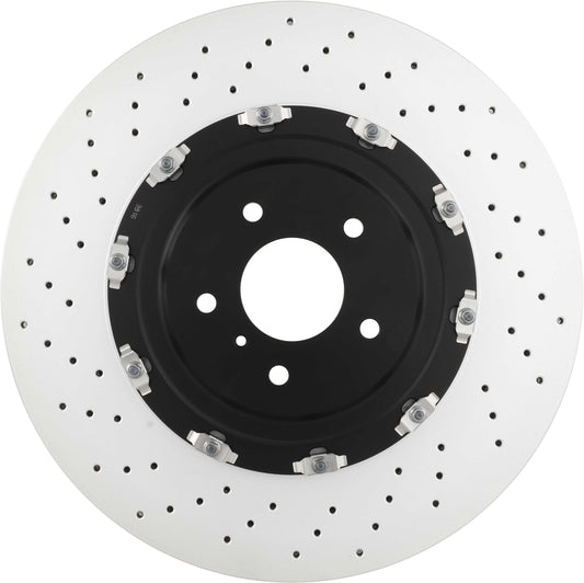 BREMBO 09B38613C02 Brembo 09.B386.13 Floating two piece UV Coated Pillar Vented drilled Front Brake Rotor NISSAN OE# 40206KB50A