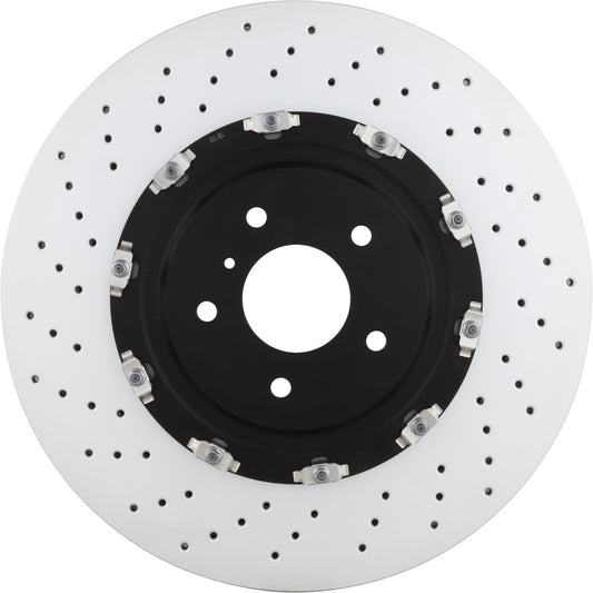 BREMBO 09A18713C02 Brembo 09.A187.13 Floating two piece UV Coated Pillar Vented drilled Front Brake Rotor NISSAN OE# 40206JF20A